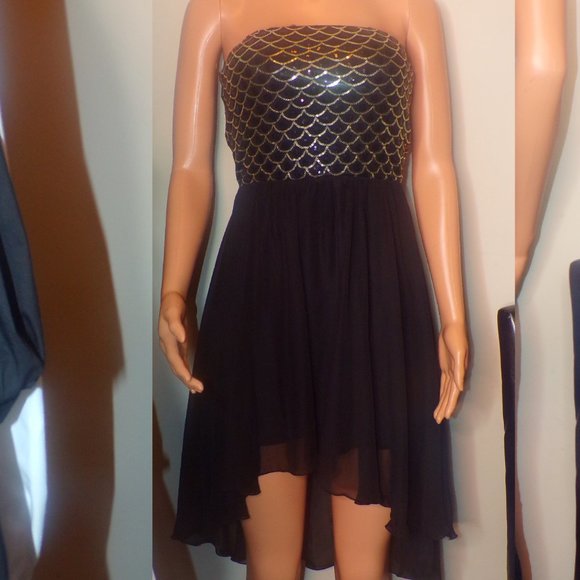 Black and Gold Sequin Dress Size Medium - Picture 1 of 5